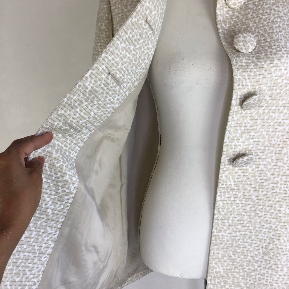 ISABELLA DEMARCO WOMEN ELEGANT CLASSY BRIDGET JUBILEE CREAM TAN JACKET SIZE 8 - Picture 4 of 7